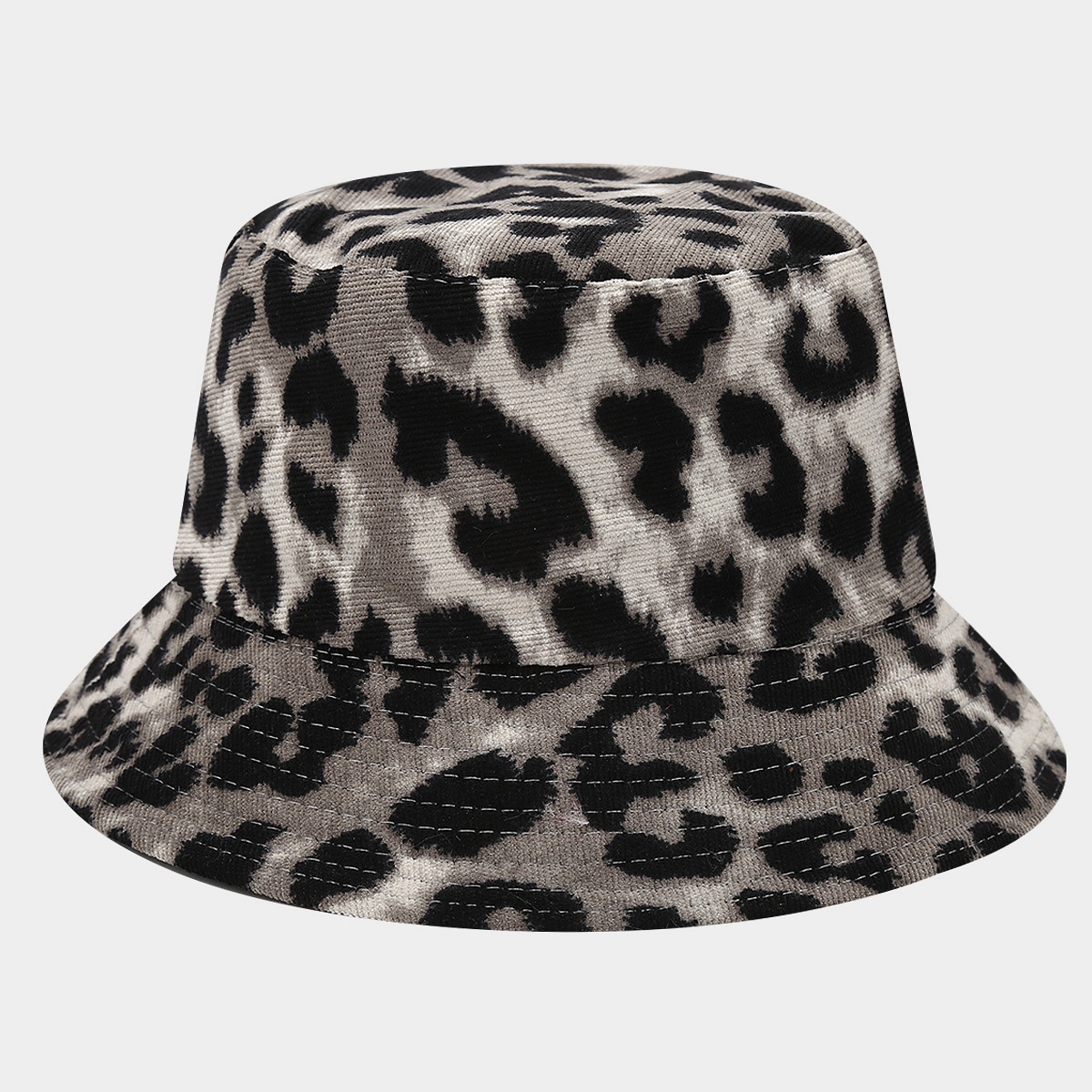 Comercio exterior nuevo retro leopardo meleece sombrero para mostrar la cara de una pequeña dama otoño y invierno al aire libre sombrero de pescador de sombra solar