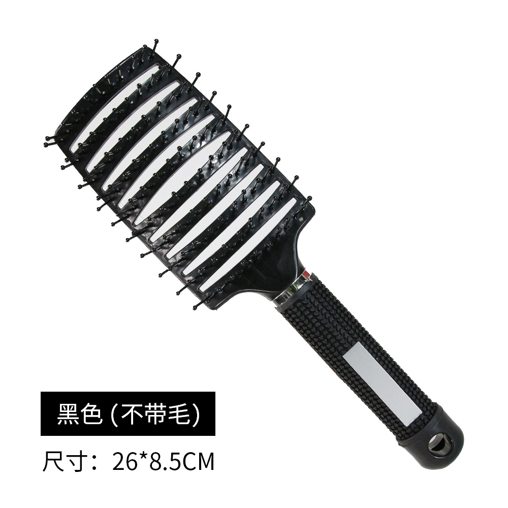 검은 털이없는 큰 곡선 빗