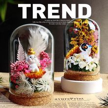 永生花diy材料玻璃罩手工摆件干花装饰礼物母亲节满天星花束手办