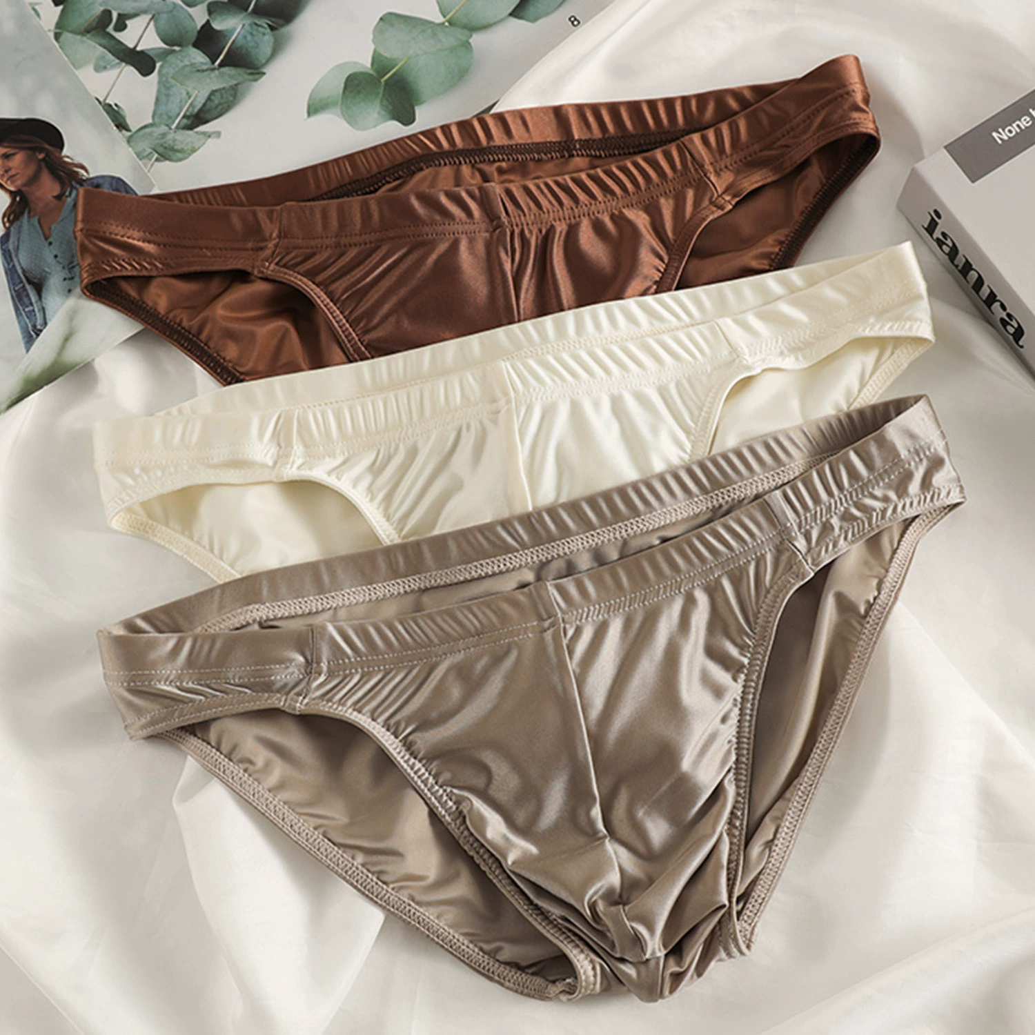 Silk sexy pants, trousers, plus size
