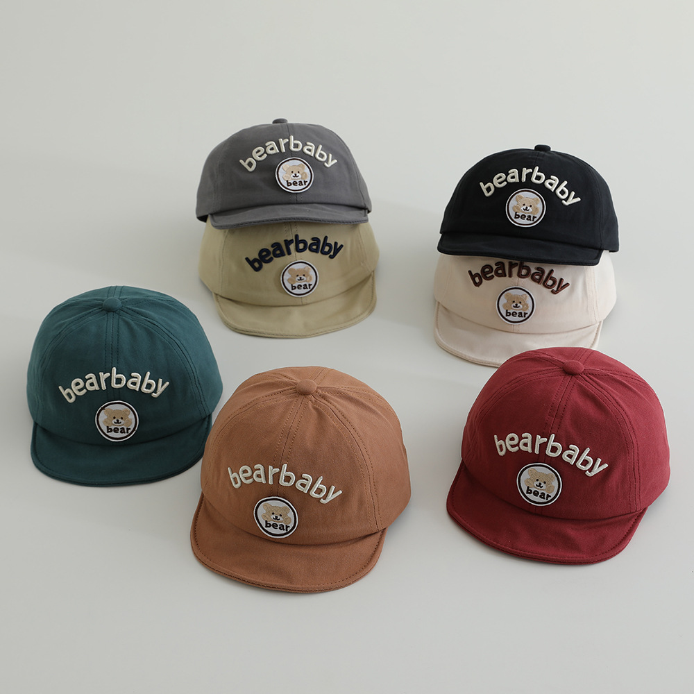 Primavera y otoño delgada sombrero de béisbol para bebés de estilo coreano letras gorra de boca de pato de moda para viajar gorra solar