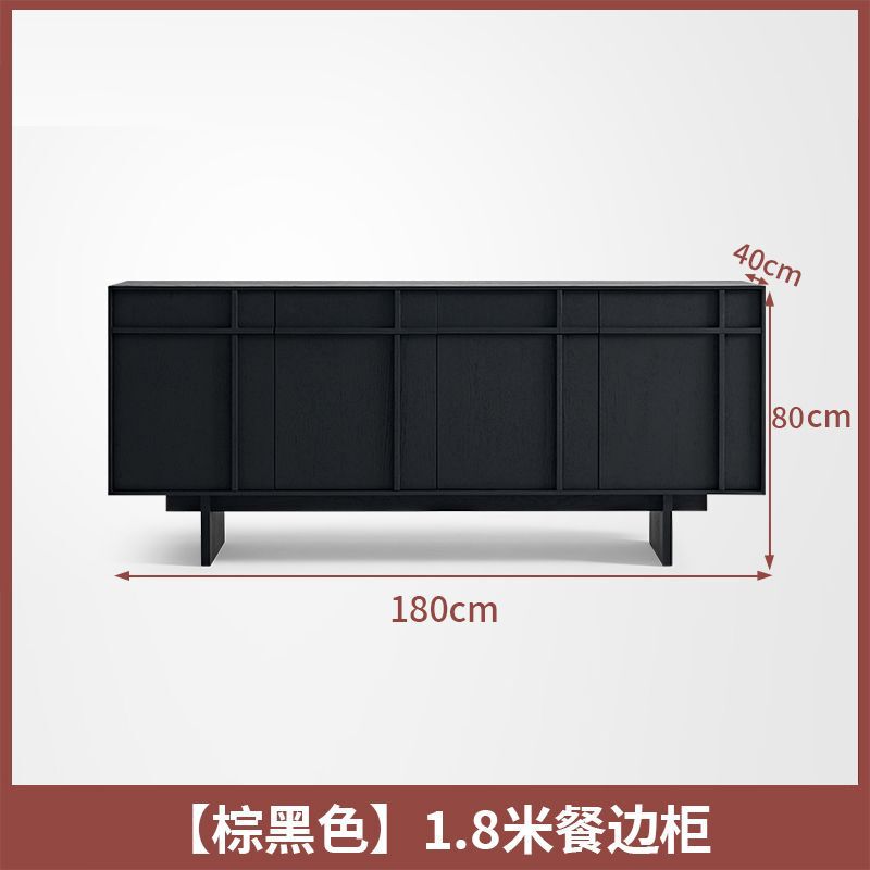 中古风餐边柜靠墙一体家用岩板储物柜客厅厨房骨骼线收纳柜茶水柜|undefined