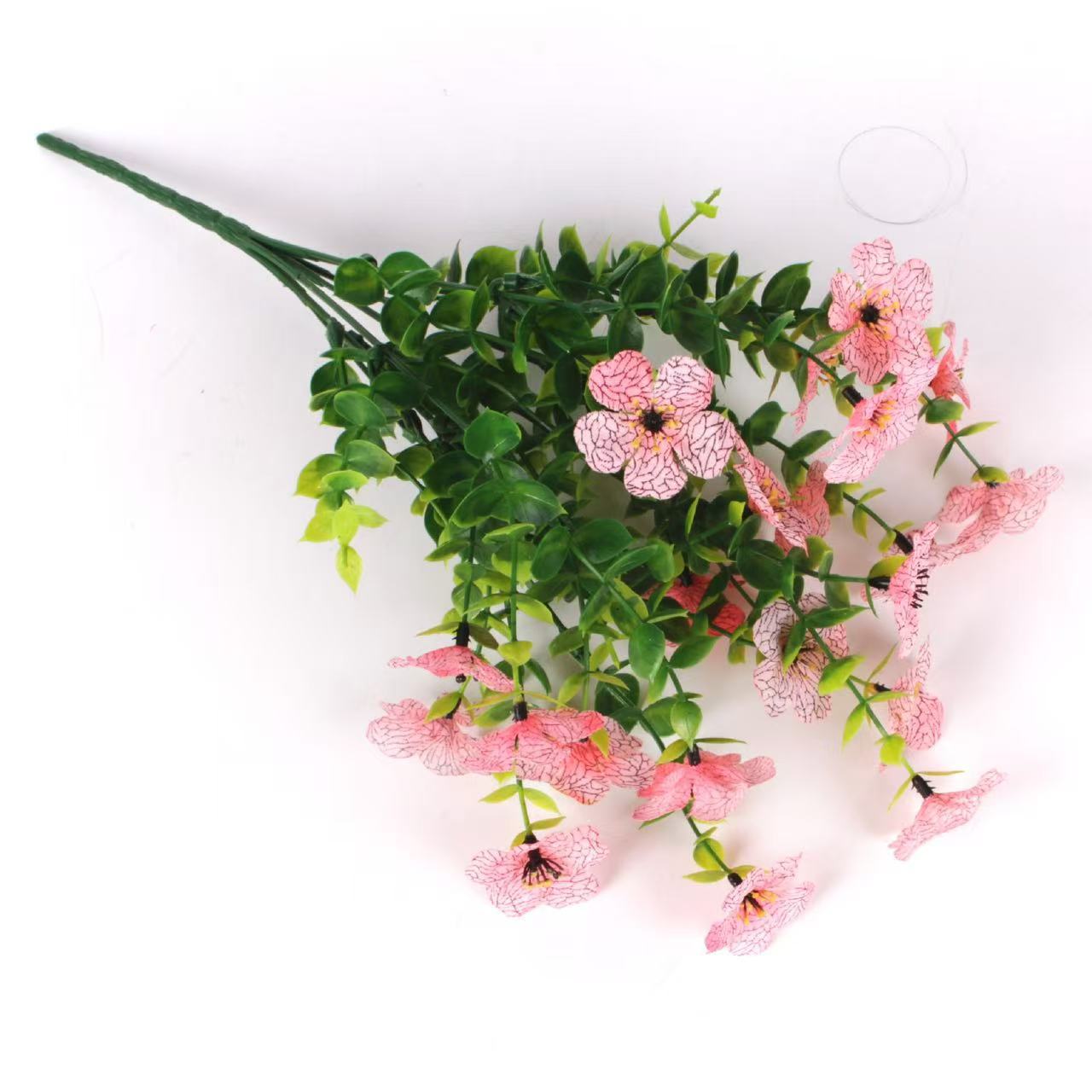 Amazon transfronteriza flor de simulación 7 yugari violeta decoración al aire libre flores de decoración violeta artificiales