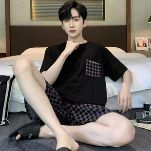 Men's Summer Pajamas Modal Cool Thin Style Teenage Students Boys Can Wear Home Clothes in Summer