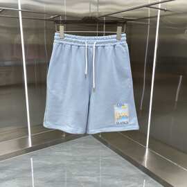 欧美跨境CASA卡萨男式休闲短裤夏季印花图案落宽松百搭男女同款