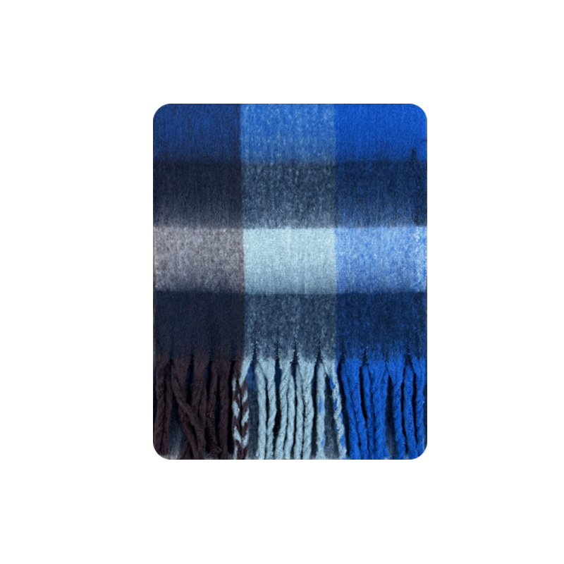 Vintage designer scarf Classic Maillard imitation wool check scarf for women winter soft warm add neck_voghion.com