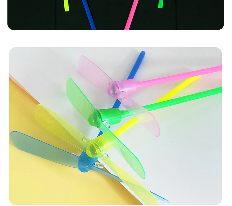 Solid Color Luminous Flash Bamboo-copter Multi Colors display picture 2