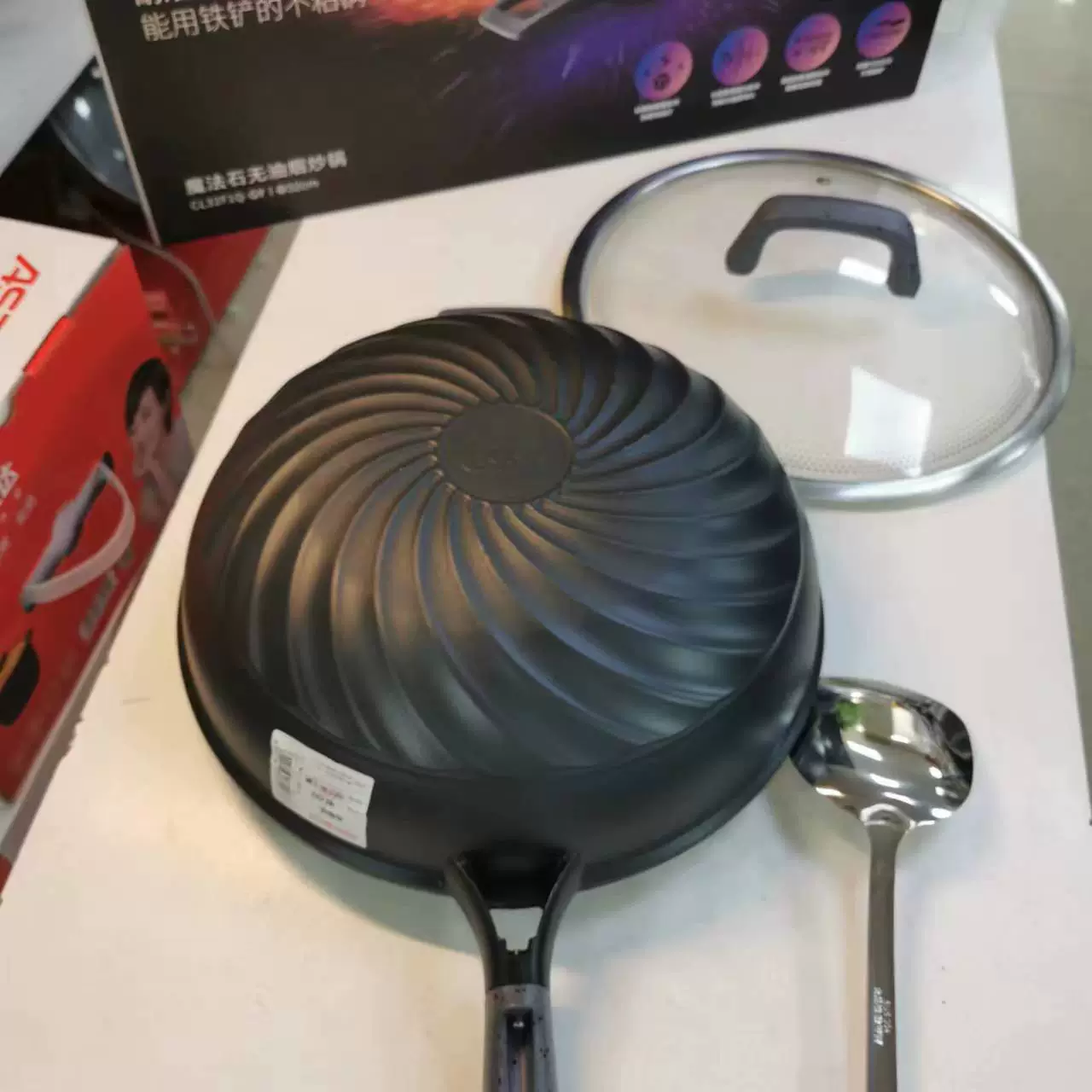 Сковорода Aishida CL30F1Q/CL32F1Q Magic Stone, лёгкая люксовая жаровня с антипригарным покрытием (30/32 см), жарочная сковорода, стойкая к прилипанию