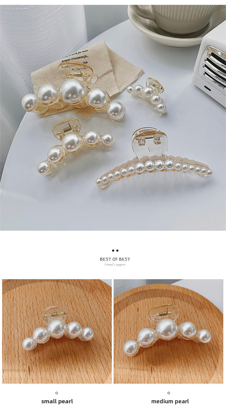 Perlen-Haarspange für den Hinterkopf, Bade-Greif-Clip, groß, koreanischer, eleganter Hai-Clip, Haargreifer, Haarnadel-Clip, Kopfbedeckung_voghion.com