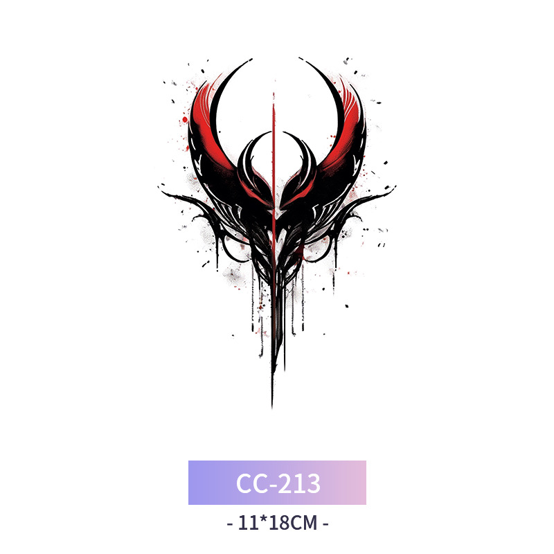 Transfronterizo en stock al por mayor de halloween colorido mariposa tatuaje pegatinas simulación sangrienta cicatriz pegatinas divertidas pegatinas impermeables