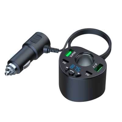 Mobil şarj cihazları High-Power Cross-Border Cigarette Lighter Mobile - opp-bag-70cm-cable-one-charge-for-one-cup-super-fast-charge-pd-music-version