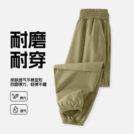童装男童裤子夏薄款儿童2025新款工装裤男大童夏季运动长裤夏装