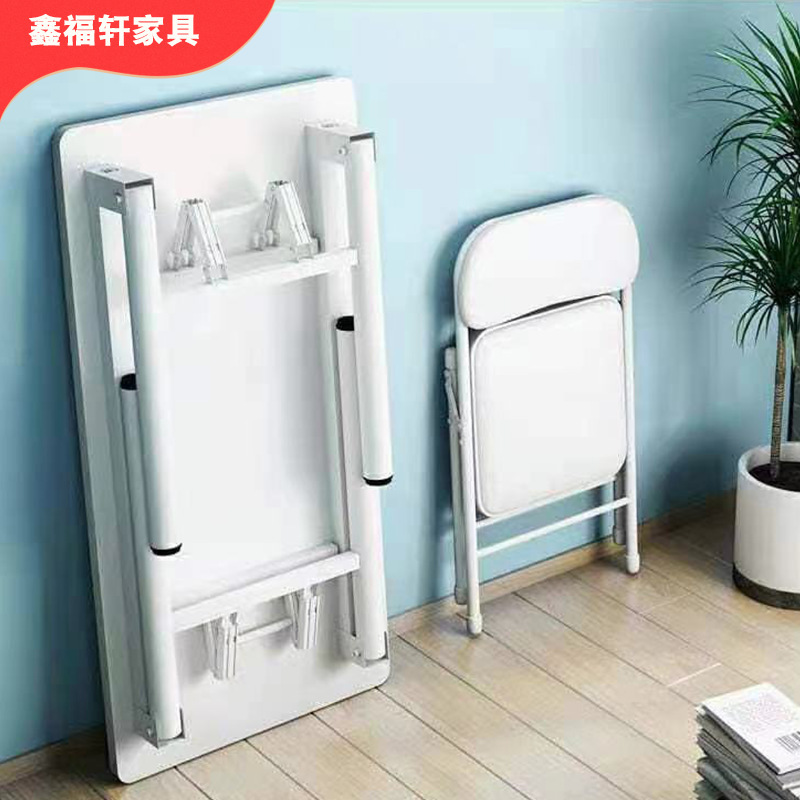 Escritorio plegable portátil Escritorio de escritorio rectangular simple mesa de comedor instalación-libre escritorio de la computadora mesa de conferencias de oficina