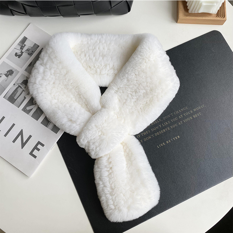 Rex Kaninchenfell Schal Für Damen Warm Winter Mode Accessoire_voghion.com