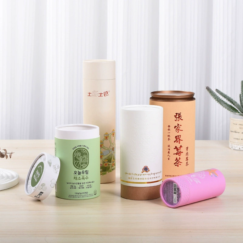 Бумажные банки для чая, бумажные банки для каллиграфии и рисования, трубы из крафт-бумаги, буддийские писания на заказ, бумажные банки для акупунктурных цилиндров, логотип с индивидуальной печатью