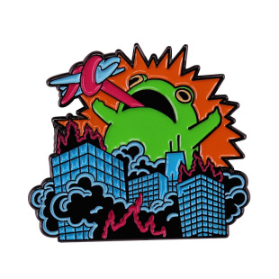 Colorful frog monster brooch City badge horror amphibian pin