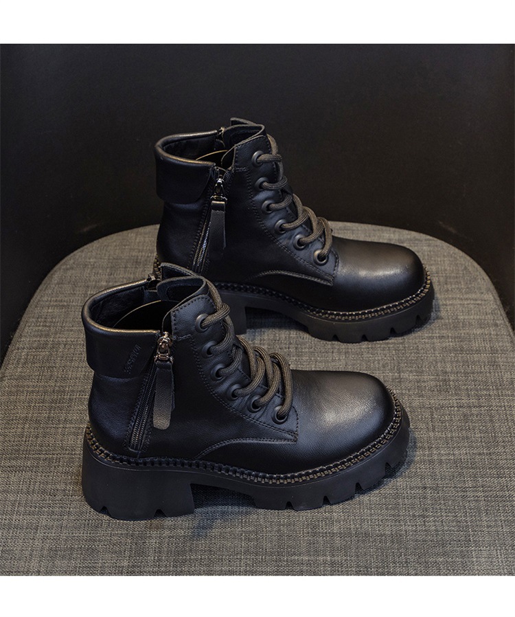 Boot Martin da nữ cổ thấp đế dày phong cách Anh quốc mùa thu đông — M2279-1 màu đen lót nhung, M2279 Màu cà phê lót một lớp, M2279-1 Màu cà phê lót nhung, M2279 màu đen một lớp bên trong chi tiết 15