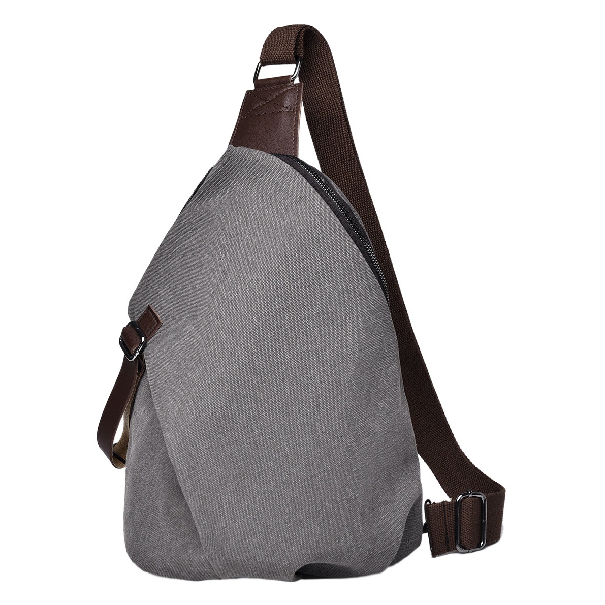Men's Chest Bag Canvas Backpack Messenger Bag Large Capacity Shoulder Bag Satchel Student Bag Cross-border Supply S117#