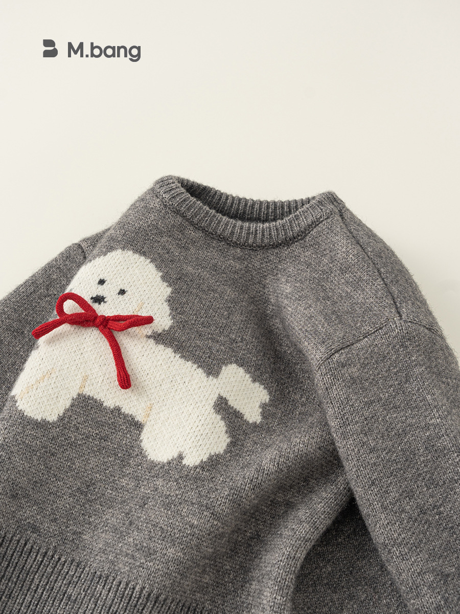 Yubao ropa infantil de niña de dibujos animados suéter cachorro de cachorro de otoño y invierno ropa de niños camisa de manga larga bebé camisa de jersey universal