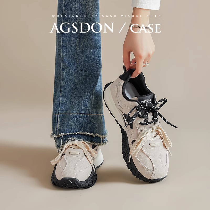 Augu Shi Deng zapatos deportivos Gump 2026 nuevo estilo de primavera ballet casual ligero con suela gruesa retro zapatos de entrenamiento alemán