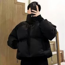 棉衣高级冬季男士棉服手套短款立领加厚保暖宽松面包外套棉袄外贸