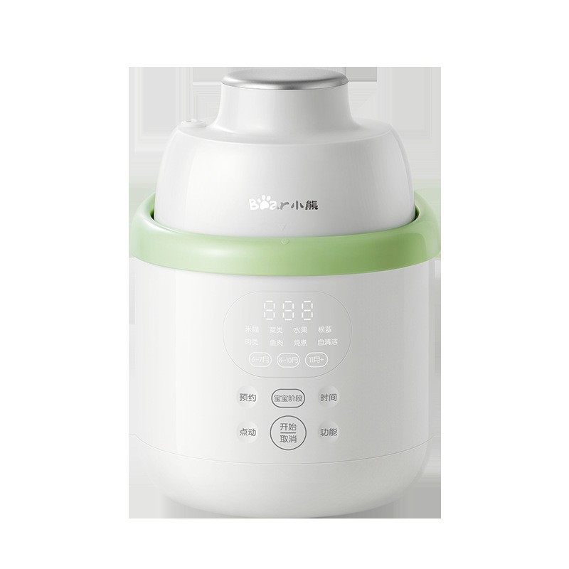 Bear Baby Food Processor Sjj-F04Q3 All-Steel Baby Food Processor Steaming and Cooking All-In-One Rice Paste Mixing and Grinding