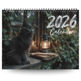 Креативная новая модная популярная модель 2026 Год Cat календарь календарь на стену украшение