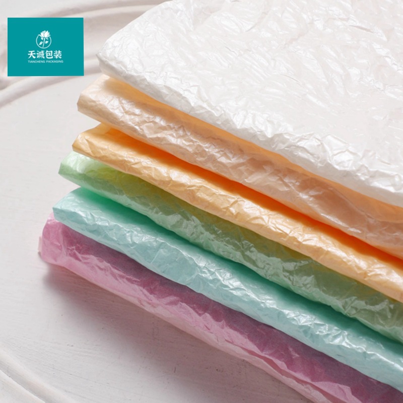珠光雪梨纸鲜花花束包装纸白色加厚包花内衬手揉纸水果礼盒装饰纸