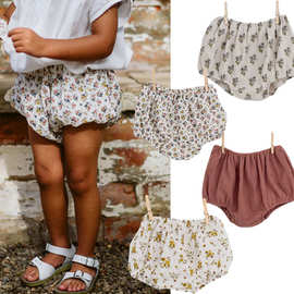 现货ins童装 2025新款儿童短裤宝宝花苞裤儿童大屁屁裤夏季薄款潮