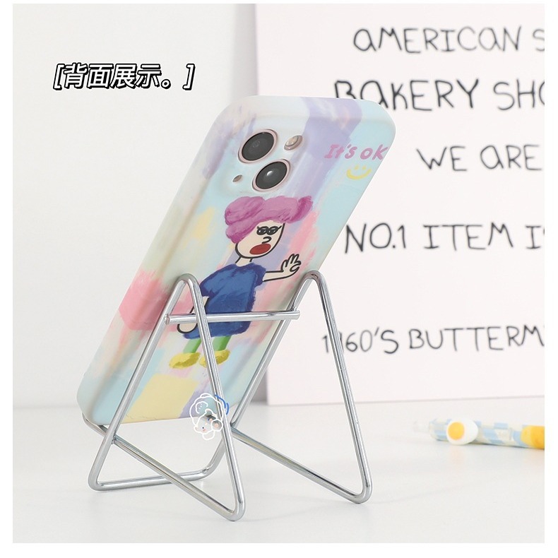 Creativo simple hierro teléfono móvil soporte escritorio perezoso dormitorio escritorio almacenamiento teléfono móvil soporte de metal rack