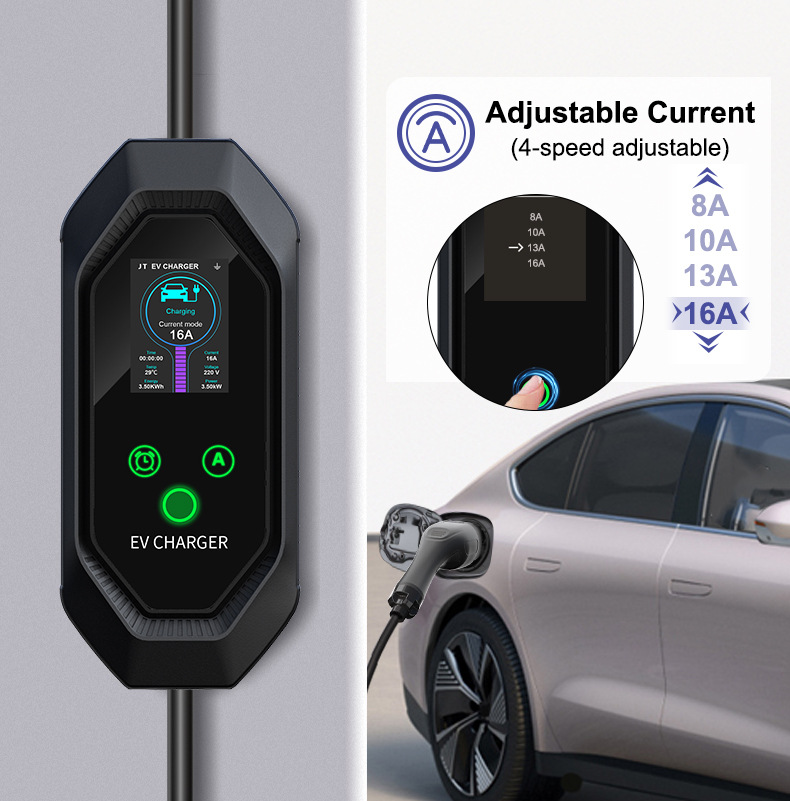 TYPE2 charging station 7KW European standard Tesla AITO new energy vehicle portable on-board charging gun charging station