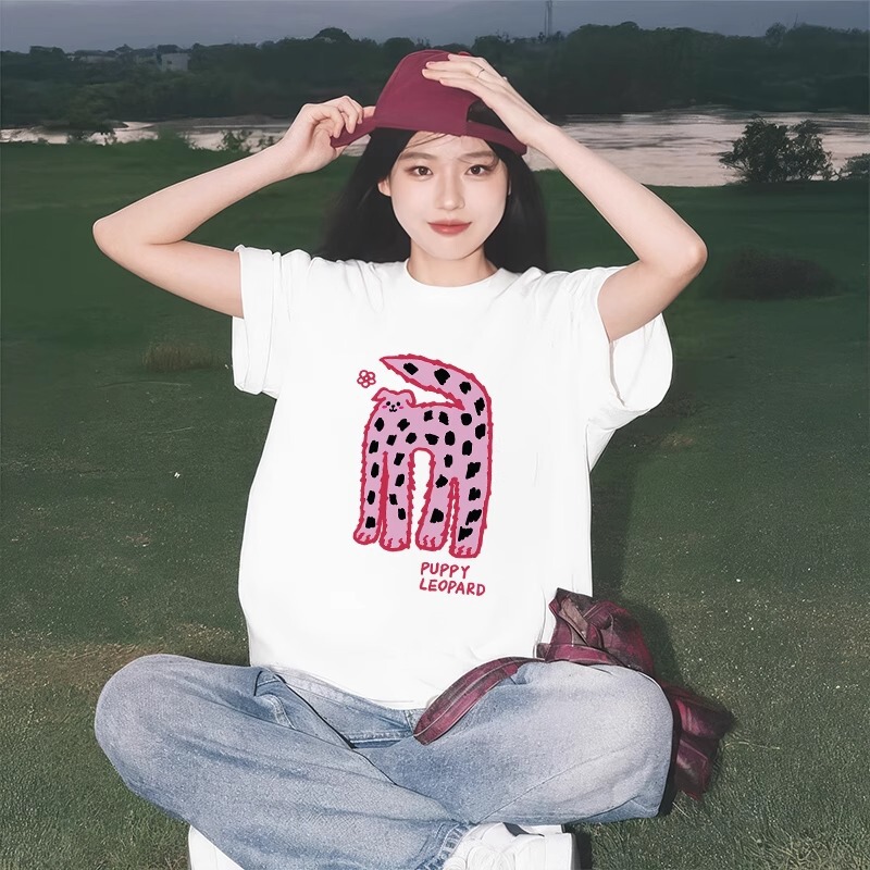 White Short-Sleeve T-Shirt for Women, Summer 2026 New Popular Style, Loose Half-Sleeve Korean Chic Pure Cotton Super Nice Top