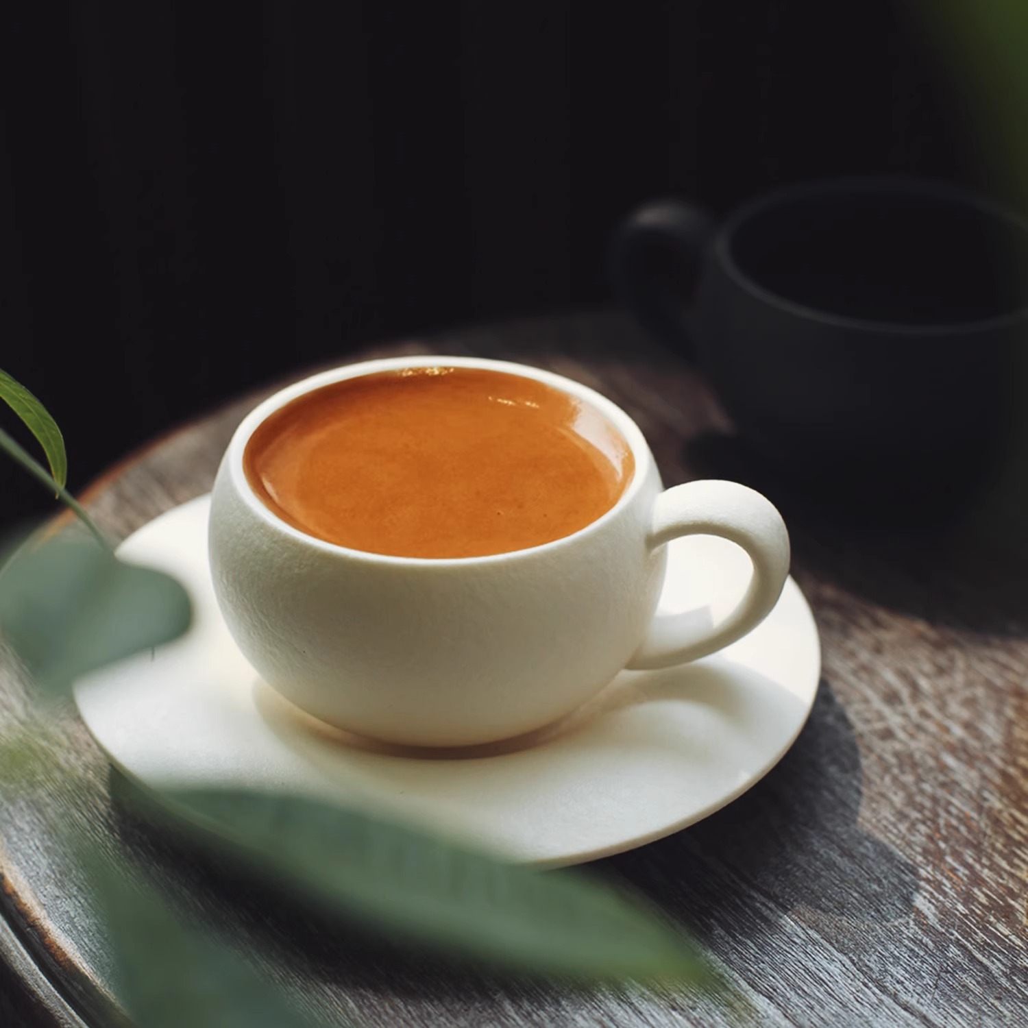 Espresso casero para la tarde, taza de té, un plato para parejas, taza de café de alto valor, plato, taza de té exquisita