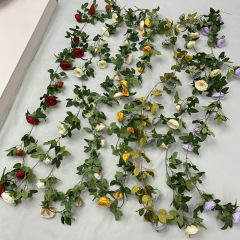 絹布茶花鐵絲藤條婚慶家居裝飾球菊花藤工程布景攝影拍照牡丹壁掛