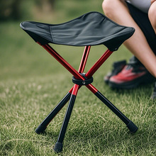 加厚铝合金户外便携式三角折叠凳露营高脚凳子钓鱼小马扎三脚椅子