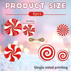 6PCSクリスマスキャンディーPPストラップは、小さな注文をサポートしています