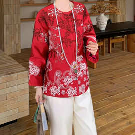 2025秋冬款羊驼绒外套南油贵气民族重工珠管绣花丝毛上衣工厂直销