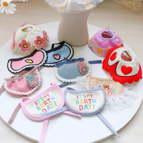 Dog and cat spit towel love bib pet scarf neck scarf Teddy Bichon triangle scarf small dog neck cover