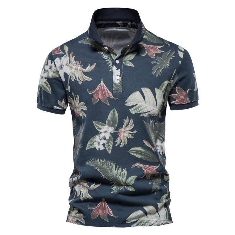 2024 Summer POLO Shirt Cross-border 3D Printed Short-sleeved POLO Shirt in stock Men's Short-sleeved Lop European T-Shirt