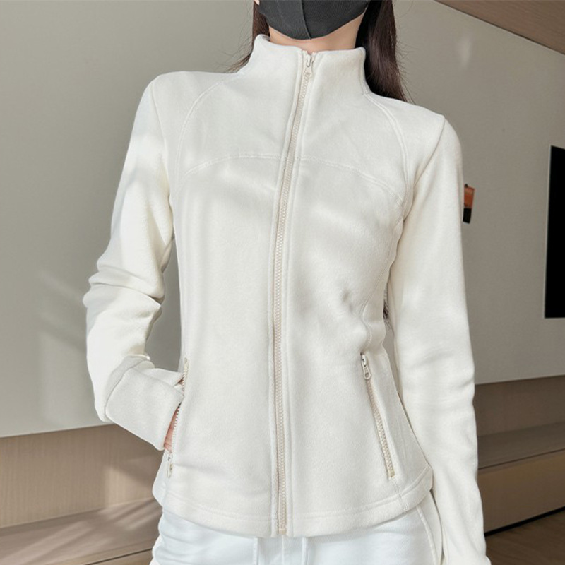 Slim stand collar (stitched style) - warm rice apricot [double-sided austrian velvet]