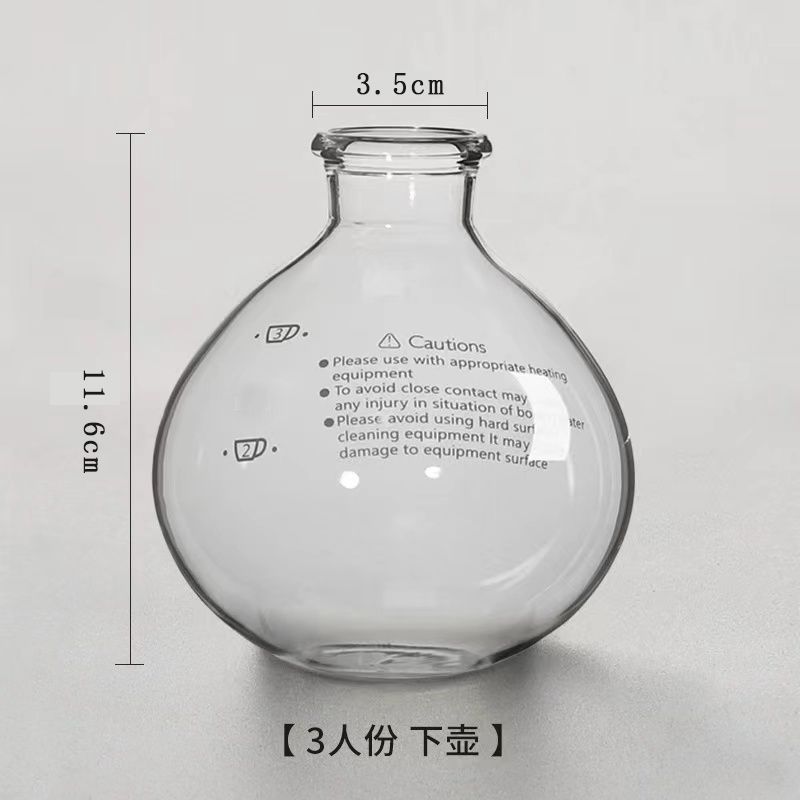 Cafetera de sifón Cafetera de sifón Cafetera de café Manual Kit de accesorios de vidrio superior e inferior Un conjunto completo