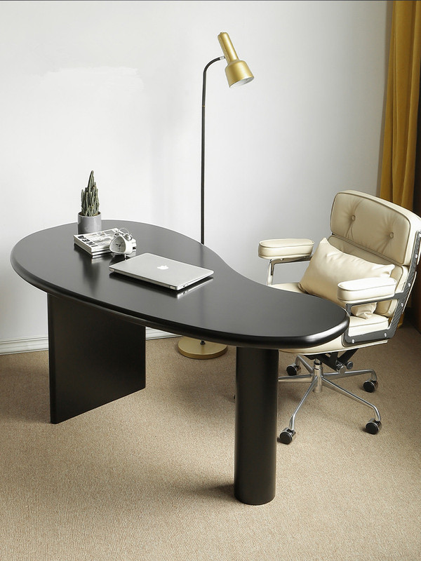 Light Luxury Modern Desk Special-Shaped Solid Wood Single Desk Computer Desk Simple Boss Table Designer Workbench