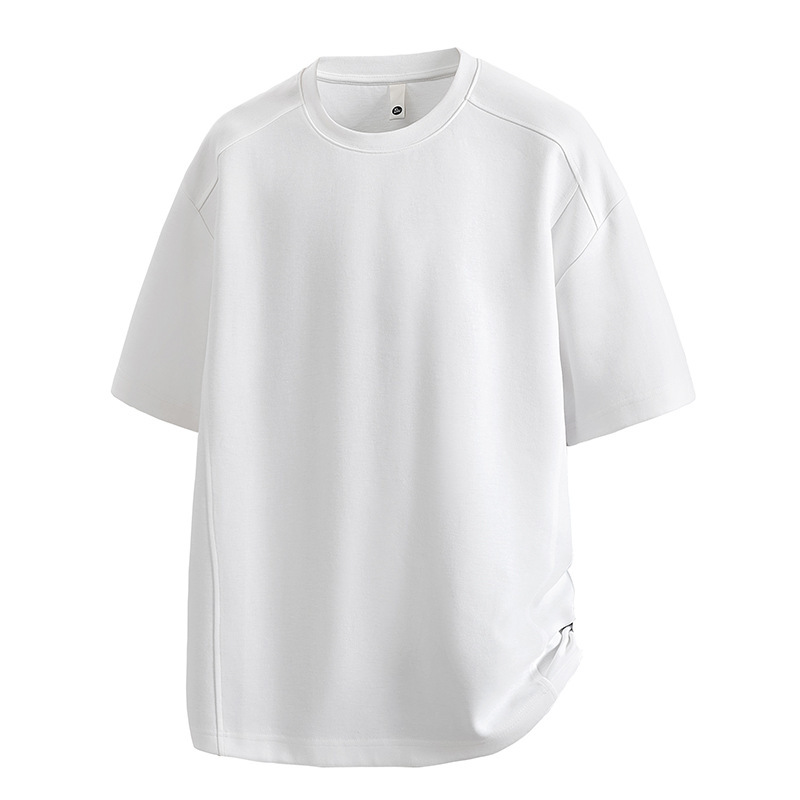 Summer Solid Color Short-sleeved T-shirt Men's New Casual Loose Top Trendy Brand Men's High-grade Sense Half-sleeved Base Shirt