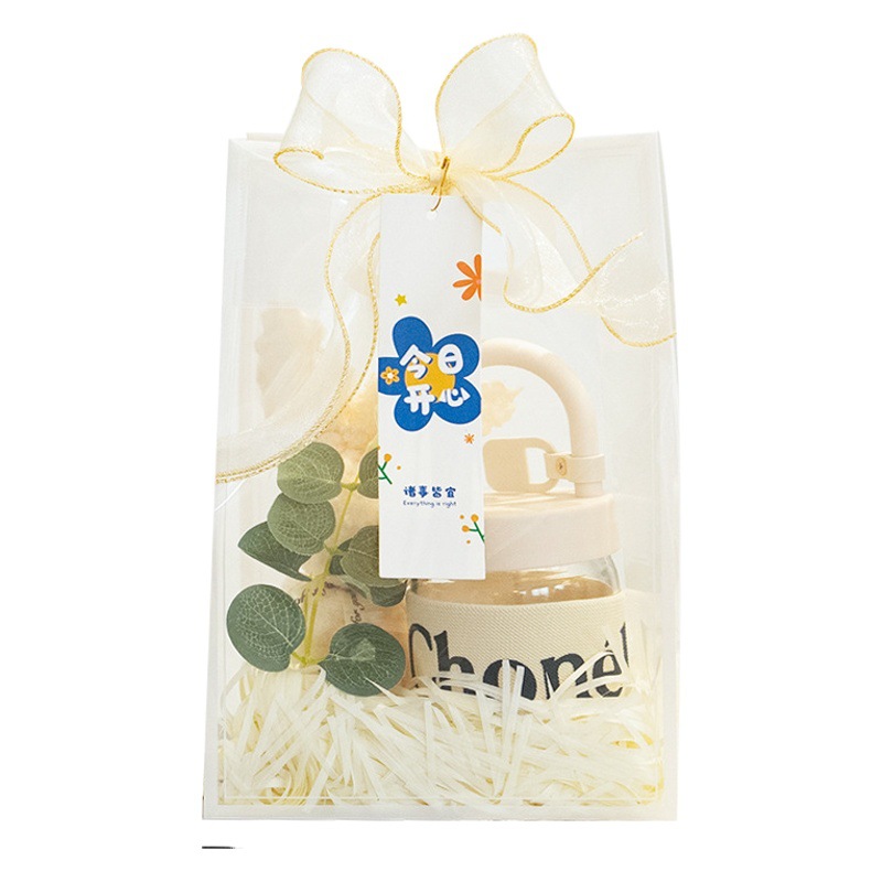 Bolsas de regalo para estudiantes durante la temporada de regreso a clases, bolsas de regalo transparentes de alta gama, bolsas de embalaje, bolsos de plástico para souvenirs, bolsas de regalo image 1