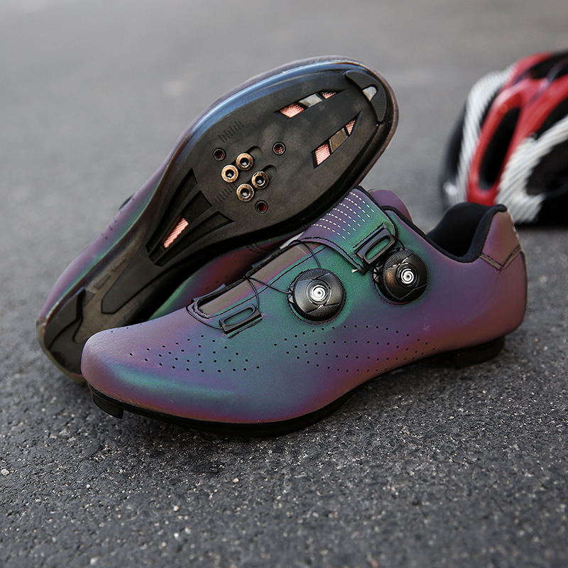 2021 New Cross-border Lock-in Cycling Shoes, Unisex Road Bike Assist Shoes, Mountain Biking Vibrant Color