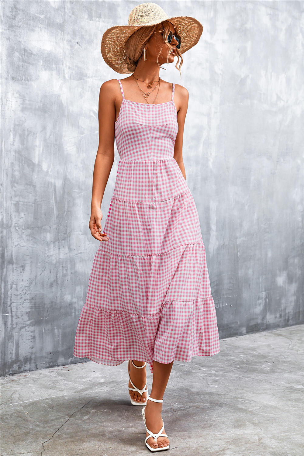 Women's Mid-length Lace-up Dress With Open Back For Summer_voghion.com