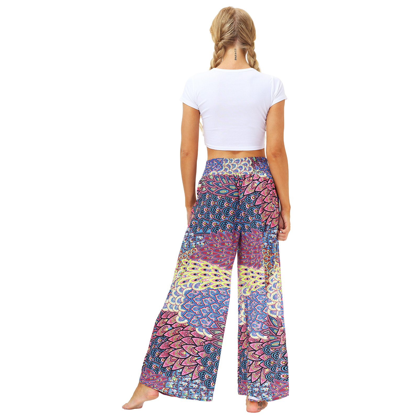 printing women s summer loose casual wide-leg pants Nihaostyle Clothing Wholesale NSMDF67670