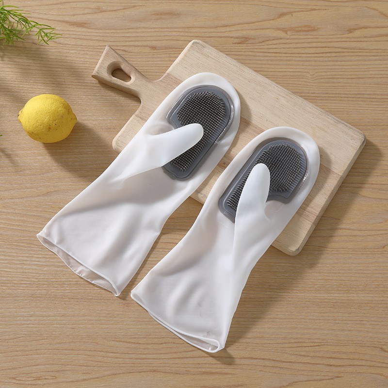 多機能マジックブラシ家事食器洗い手袋プラスチックラテックス防水キッチンクリーニング家庭用洗濯食器女性用|undefined