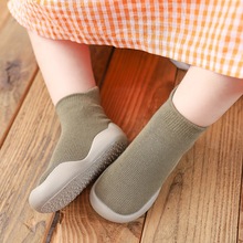 宝宝学步鞋新款春秋季儿童袜子鞋幼婴儿软底鞋地板鞋刺绣时尚舒适