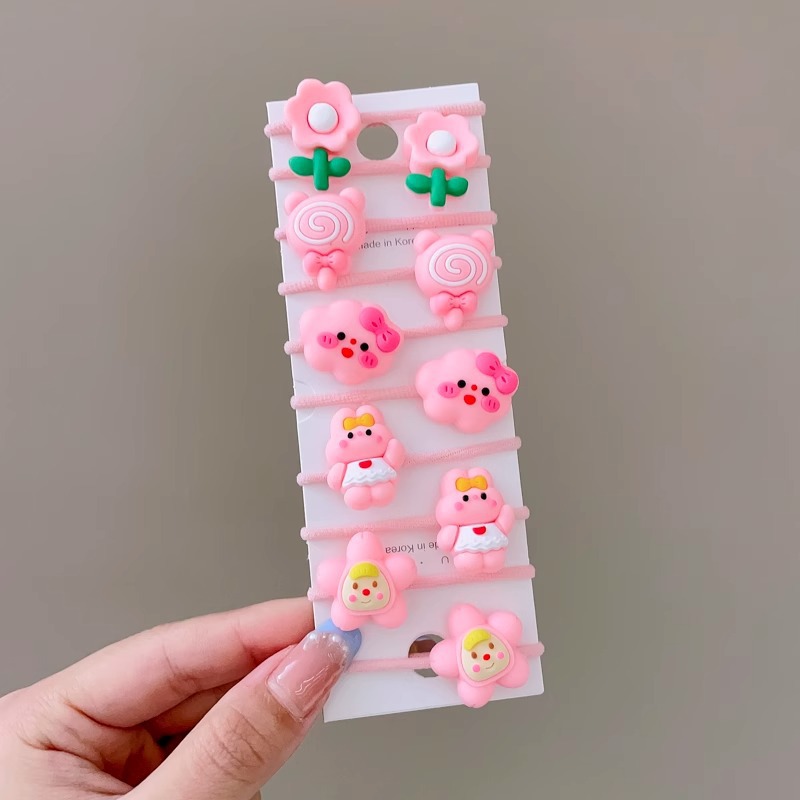 Los niños de la banda del pelo del bebé de la historieta no lastiman la banda de goma del pelo de la niña volumen del pelo menos cuerda del pelo del bebé